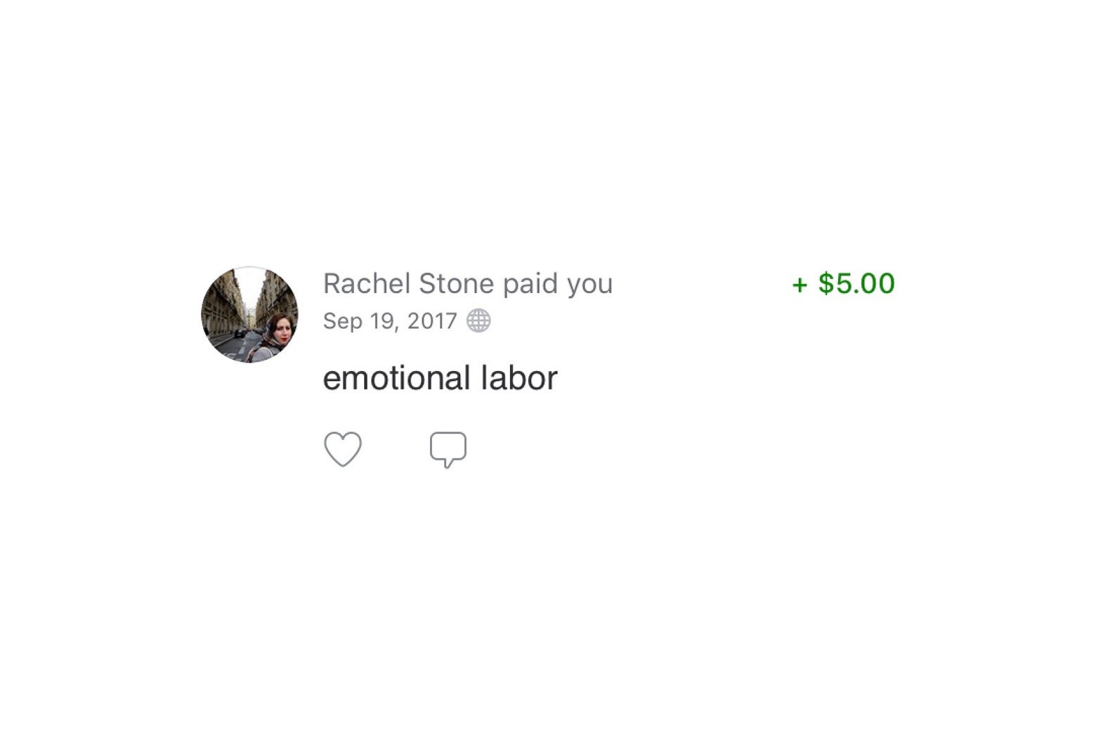 Venmo transaction humor Scrolling through the emojis and jokes of the