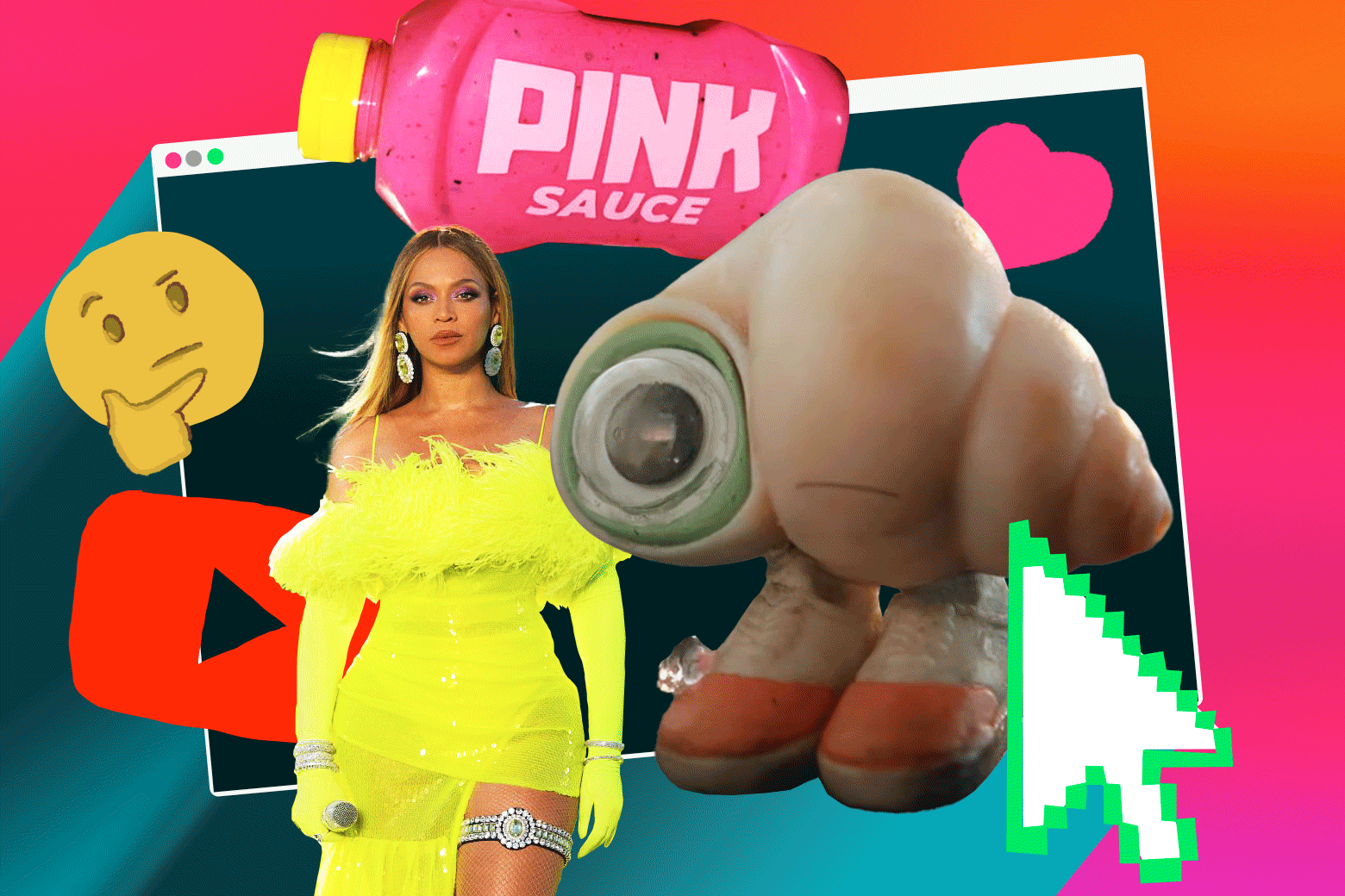 Dipping Marcel the Shell in Pink Sauce