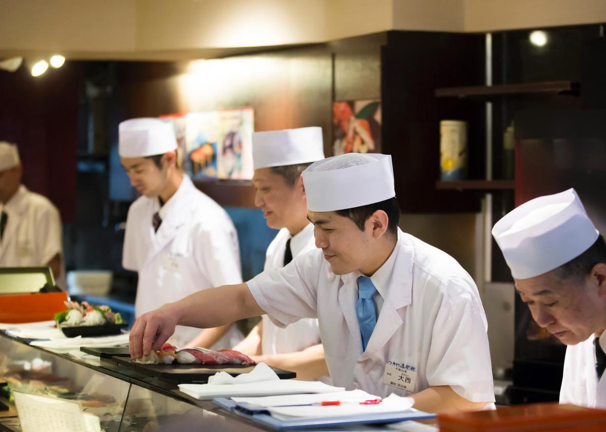 What are some etiquette rules for sushi chefs?