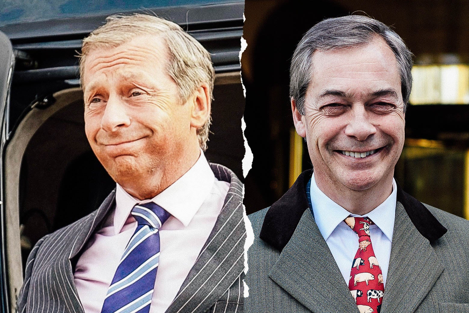 Paul Ryan as Nigel Farage, and the real Nigel Farage.