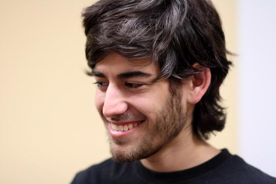 Aaron Swartz at a Boston Wikipedia Meetup in August 2009.