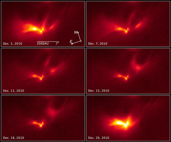 time sequence of the binary system