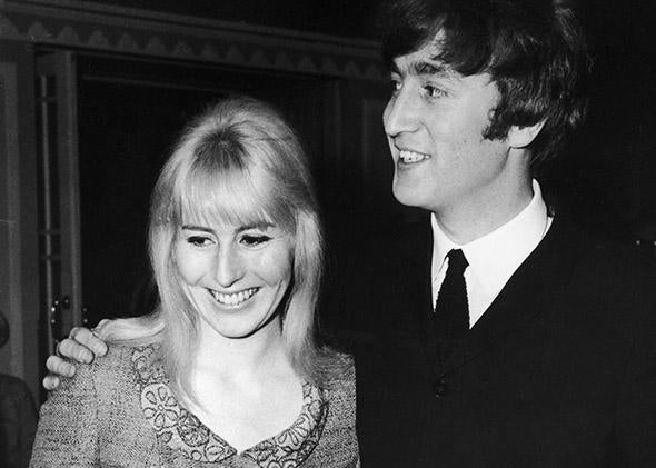 John Lennon and his first wife, Cynthia, April 23rd 1964.