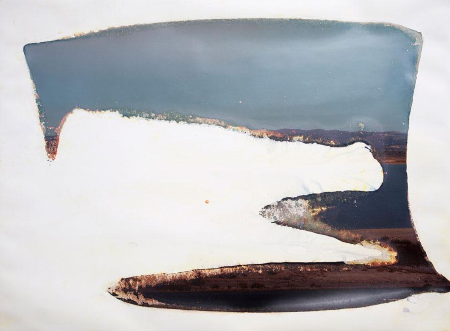 From the series Lakes and ReservoirsYuba Lake, UT 3, 2010Chromogenic print soaked in Yuba Lake waterUnique© Matthew Brandt, Courtesy Yossi Milo Gallery, New York