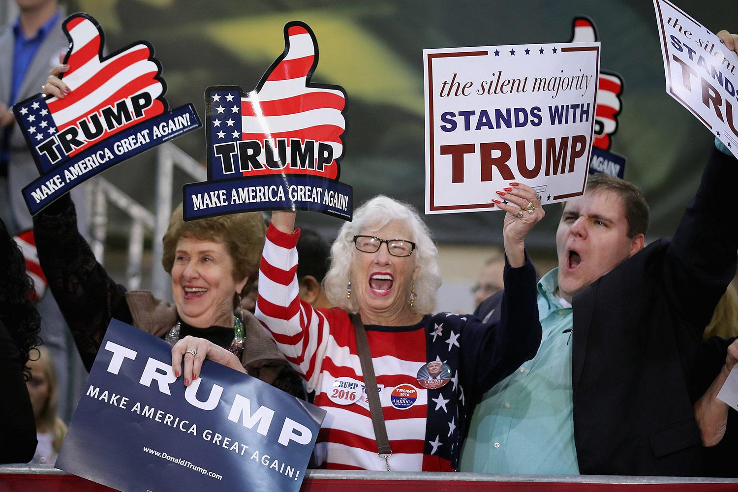 Trump supporters cheer