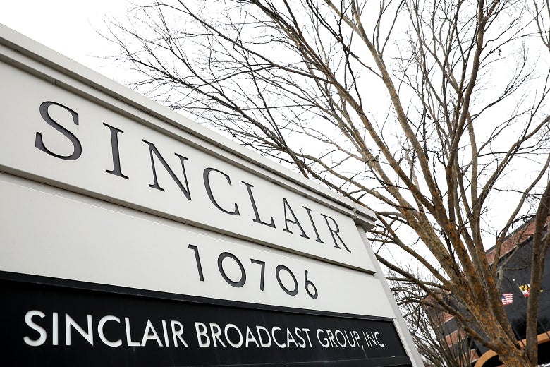 The sign outside Sinclair Broadcast Group's offices.
