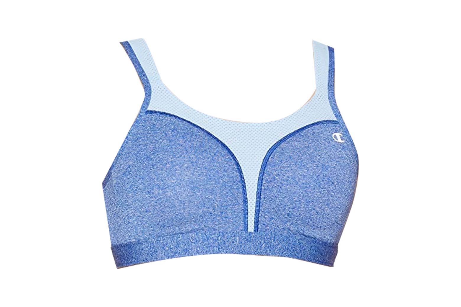 Champion sports bra, in blue.