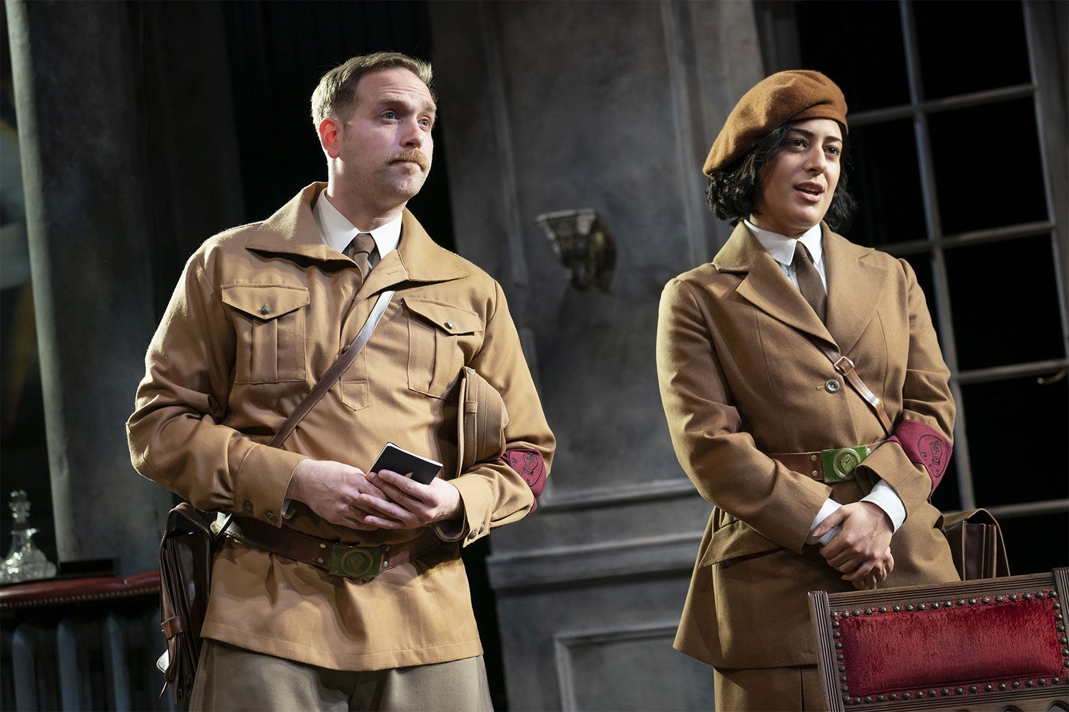Max Woertendyke and Nadine Malouf in the play A Bright Room Called Day.