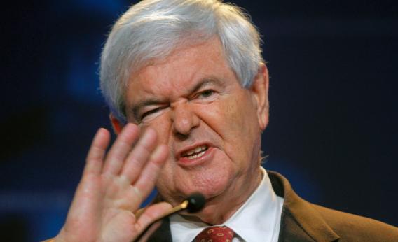 Republican presidential candidate, former Speaker of the House Newt Gingrich
