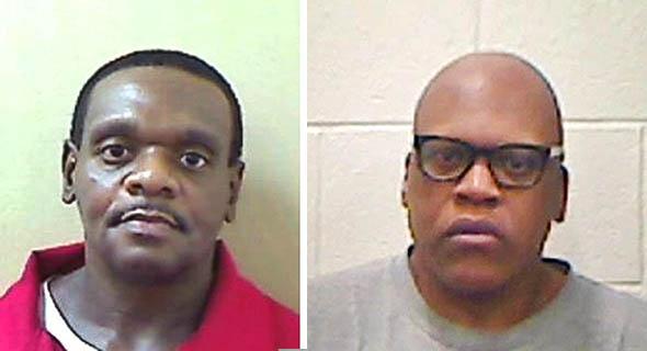 Henry Lee McCollum, left, and his half-brother, Leon Brown, are shown in these booking photos provided by the North Carolina Department of Public Safety in Raleigh, North Carolina, on Sept. 2, 2014. The two men spend years on death row before being exonerated last year.