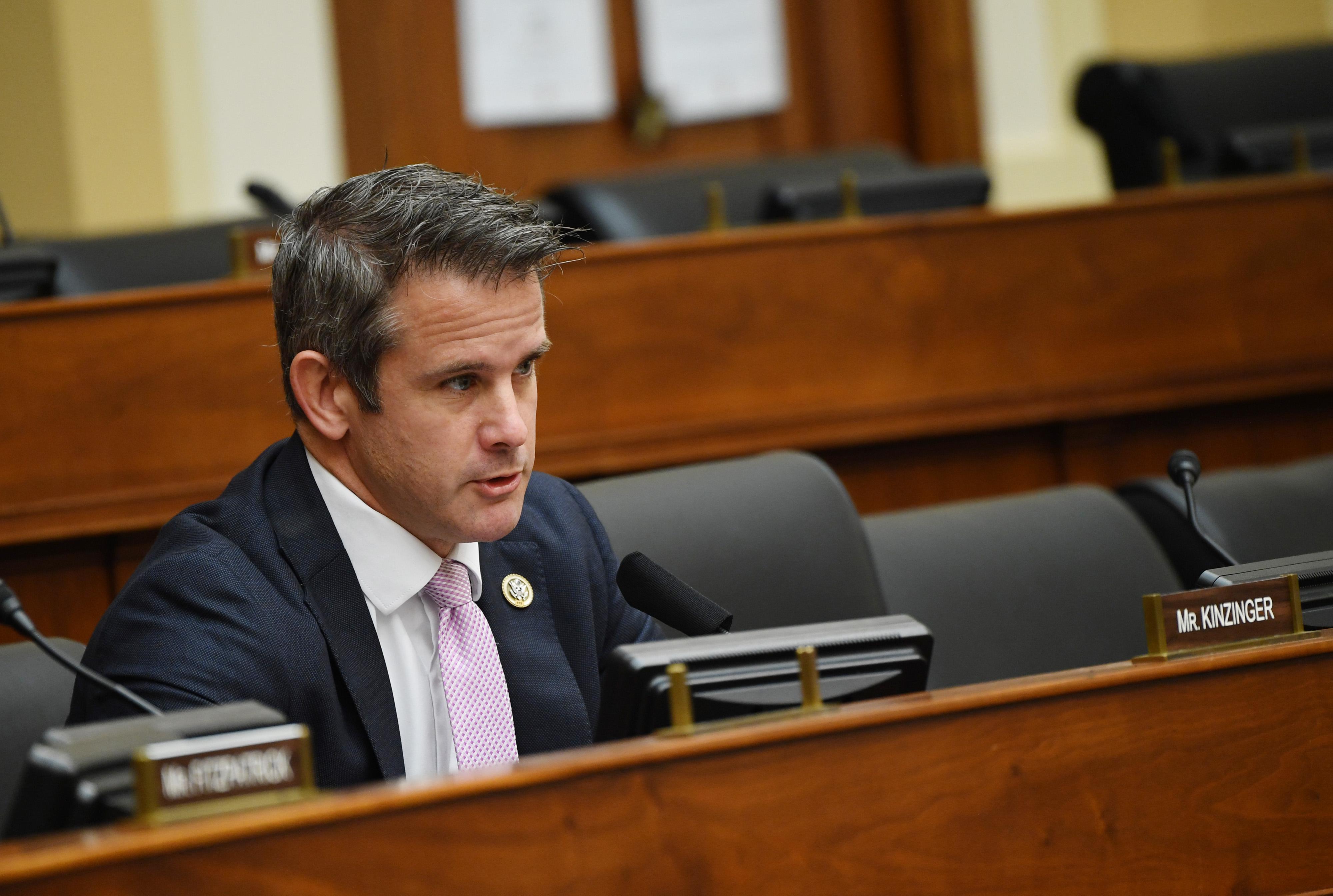 Rep. Adam Kinzinger, R-IL, questions witnesses during a House Committee on Foreign Affairs hearing on Capitol Hill in Washington, D.C. on September 16, 2020. 