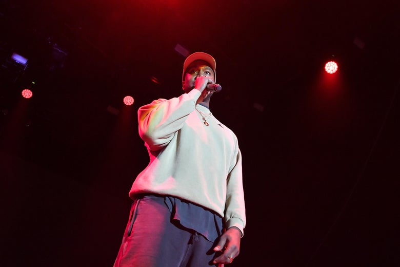  Kanye West onstage at adidas Creates 747 Warehouse St.