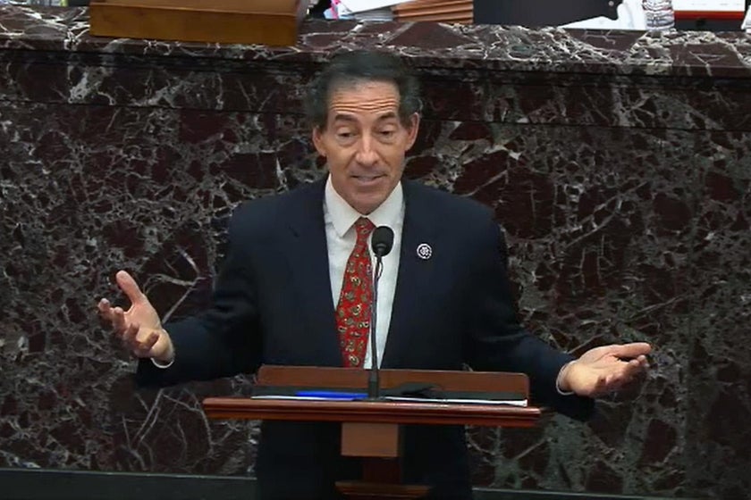 Jamie Raskin delivers the case against Trump in under five minutes.