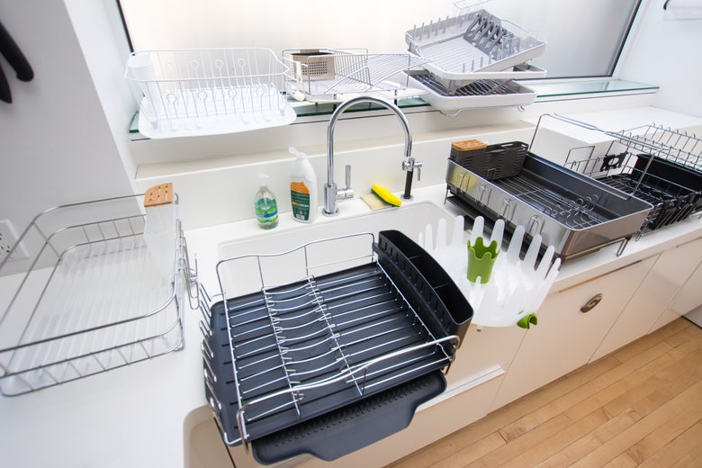 variety of dish racks