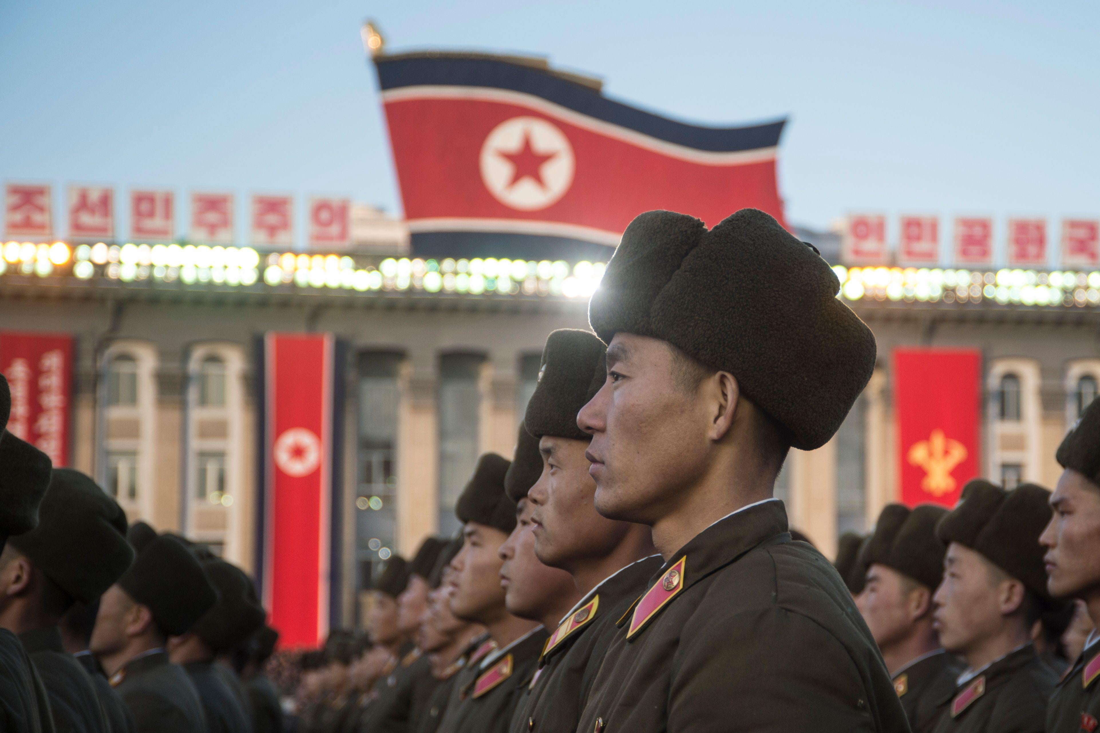 North Korean soldiers.