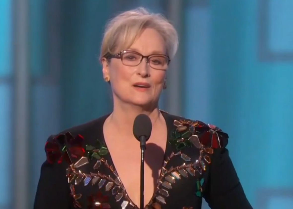 Watch Meryl Streep Denounce Trump At The Golden Globes.