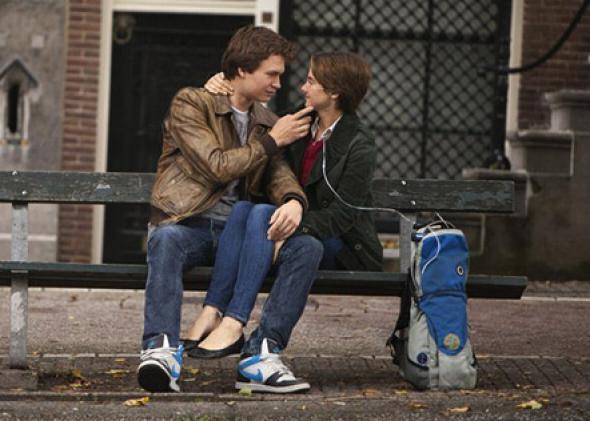 Shailene Woodley and Ansel Elgort in The Fault in Our Stars.