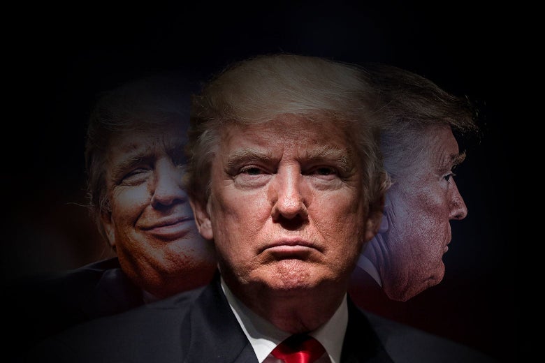 Multiple faces of Donald Trump