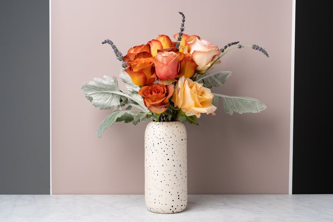 Assortment of flowers in a vase