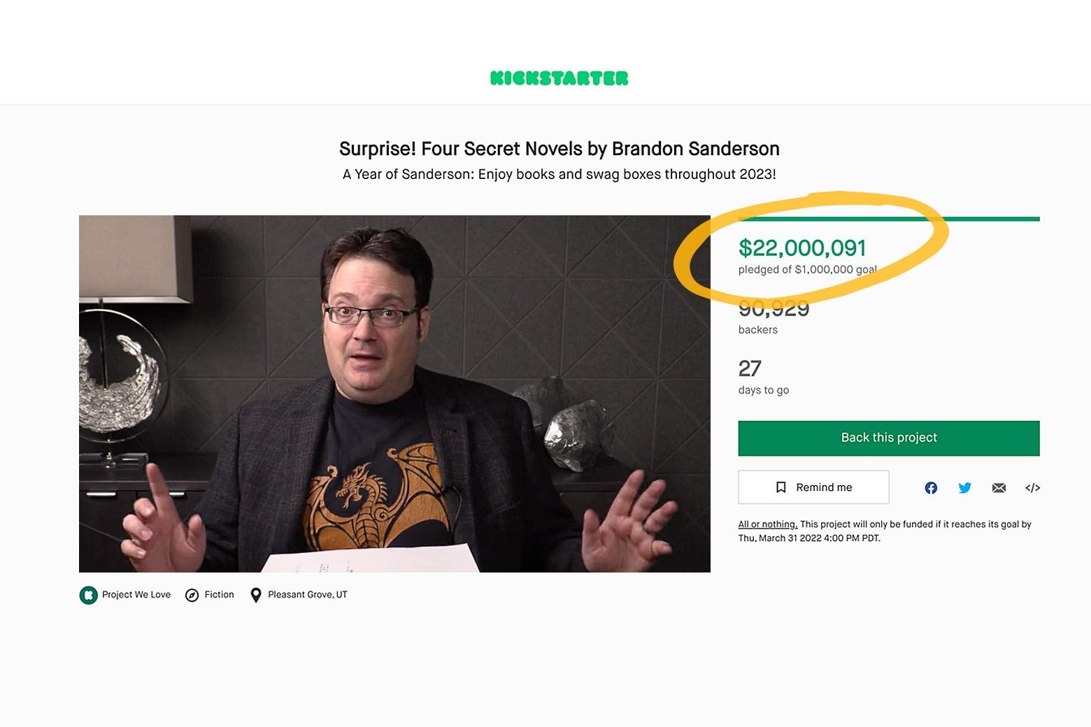 Brandon Sanderson Kickstarter criticism: why writers are upset about his  record-setting campaign.