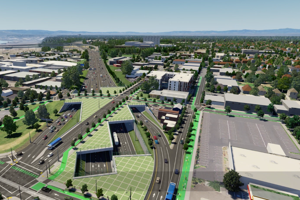 A rendering of the expanded highway.