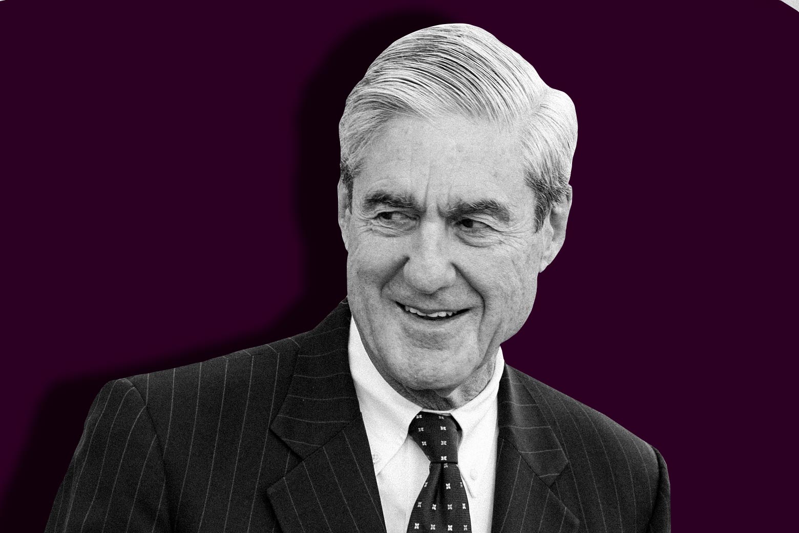 Mueller cracking a smile.