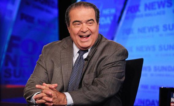 Supreme Court Justice Antonin Scalia takes part in an interview with Chris Wallace on 'FOX News Sunday' in July in Washington, DC.