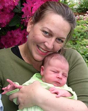 Author and her baby.