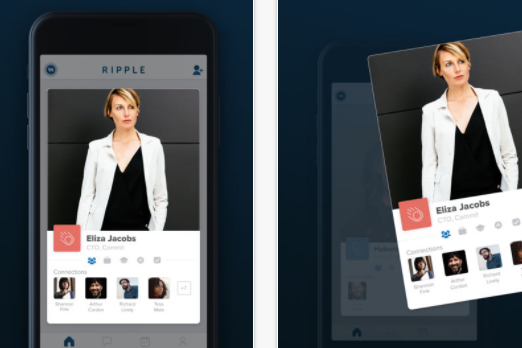 A screenshot of the new app Ripple.