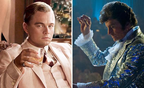 Leonardo DiCaprio as Jay Gatsby, Michael Douglas as Liberace.