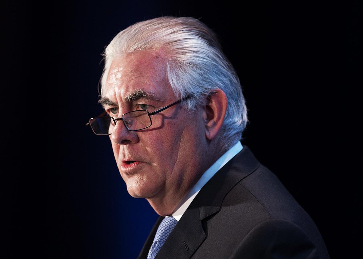 Exxon Mobil chairman and CEO Rex Tillerson speaks at a discussion organized by the  Economic Club of Washington on the energy innovations that have led to a new era of energy abundance for North America in Washington, DC on March 12, 2015.   