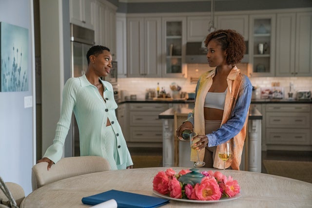 Yvonne Orji and Issa Rae on Insecure.