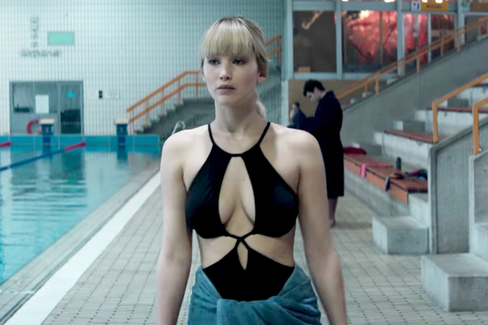 Jennifer Lawrence in Red Sparrow.