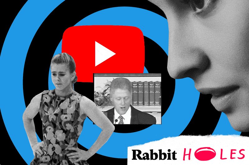 GIF: Perceived liars against the rabbit holes backdrop