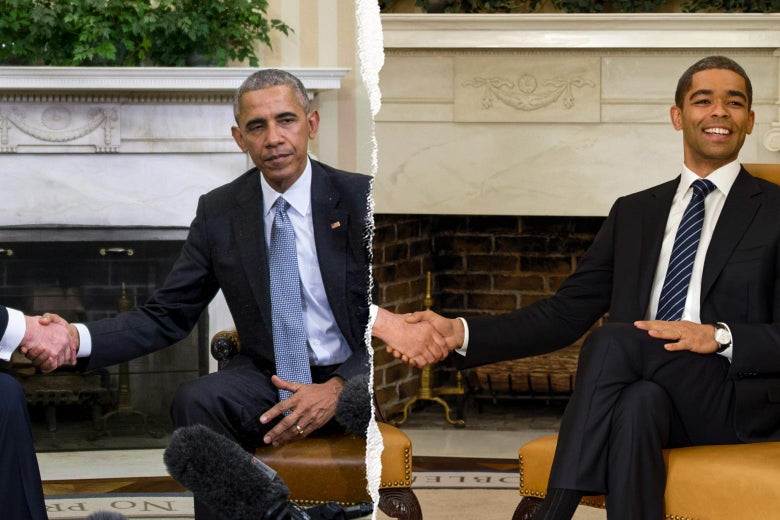 Barack Obama, and Kingsley Ben-Adir as Obama in The Comey Rule.