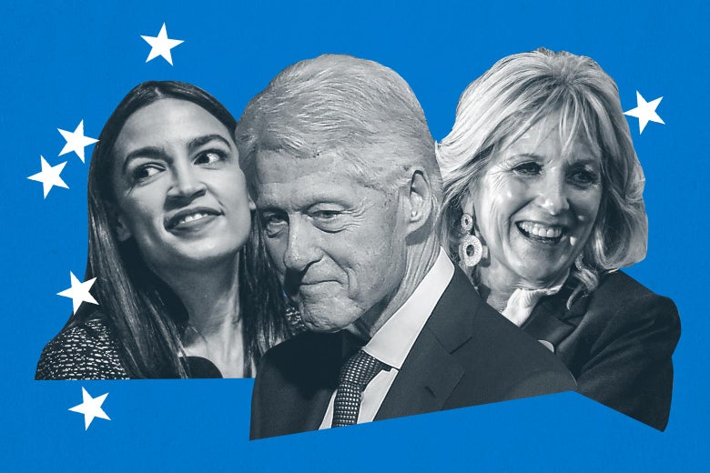 AOC, Bill Clinton, Jill Biden