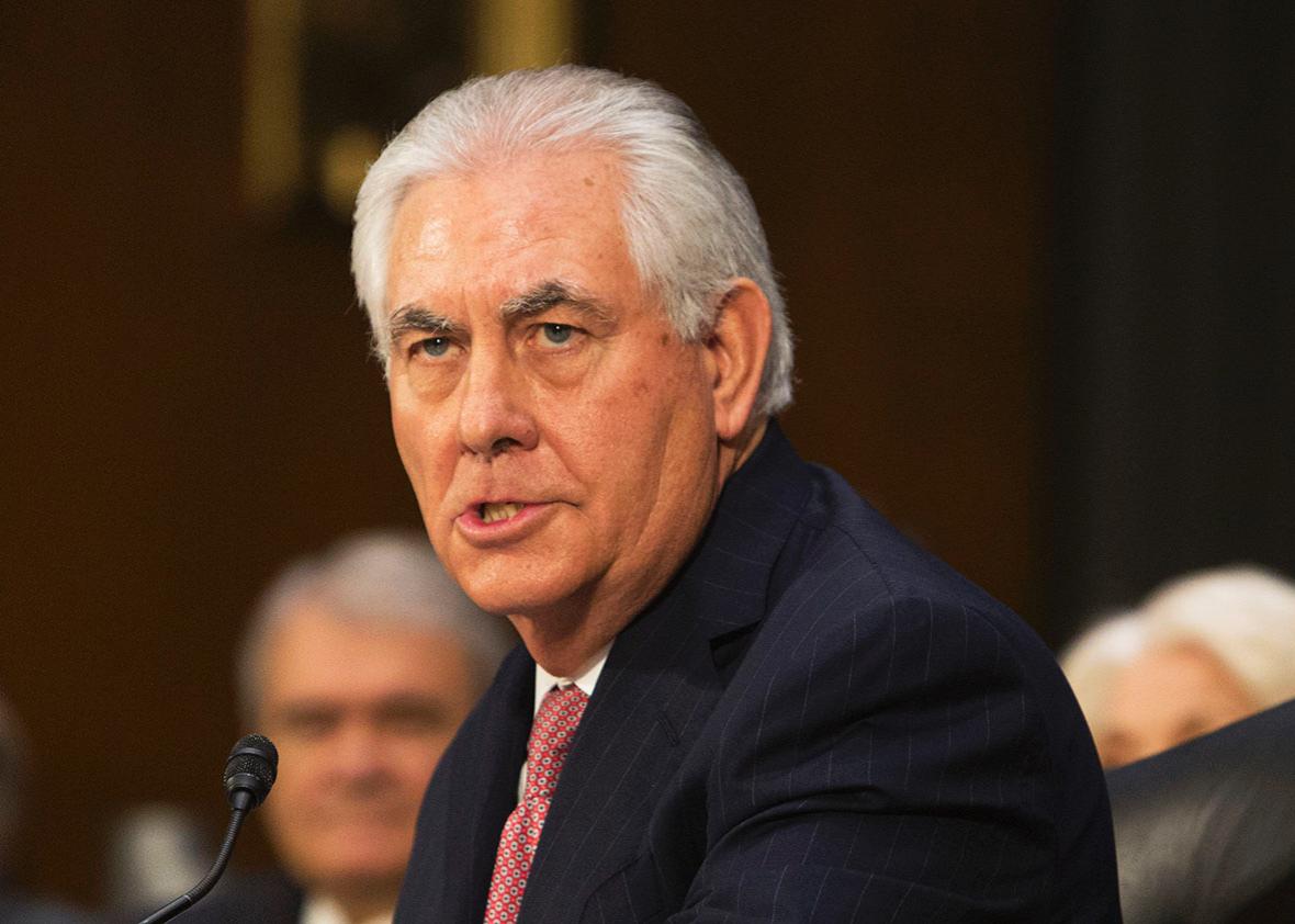 Former ExxonMobil executive Rex Tillerson testifies during his confirmation hearing for Secretary of State before the Senate Foreign Relations Committee on Capitol Hill in Washington, DC, January 11, 2017.
