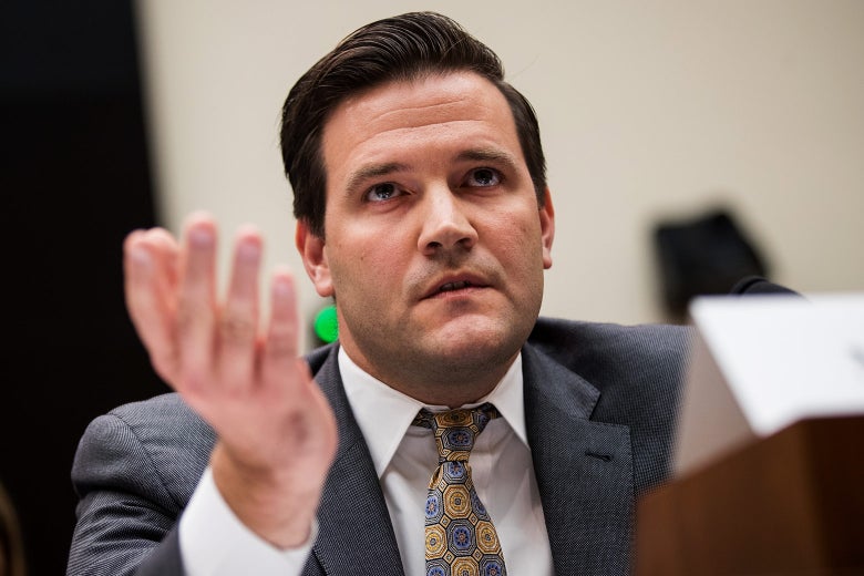 Scott Lloyd, director of the Office of Refugee Resettlement at the U.S. Department of Health and Human Services, testifies during a House Judiciary Committee hearing concerning the oversight of the U.S. refugee admissions program, on Capitol Hill on Oct. 26 in Washington.