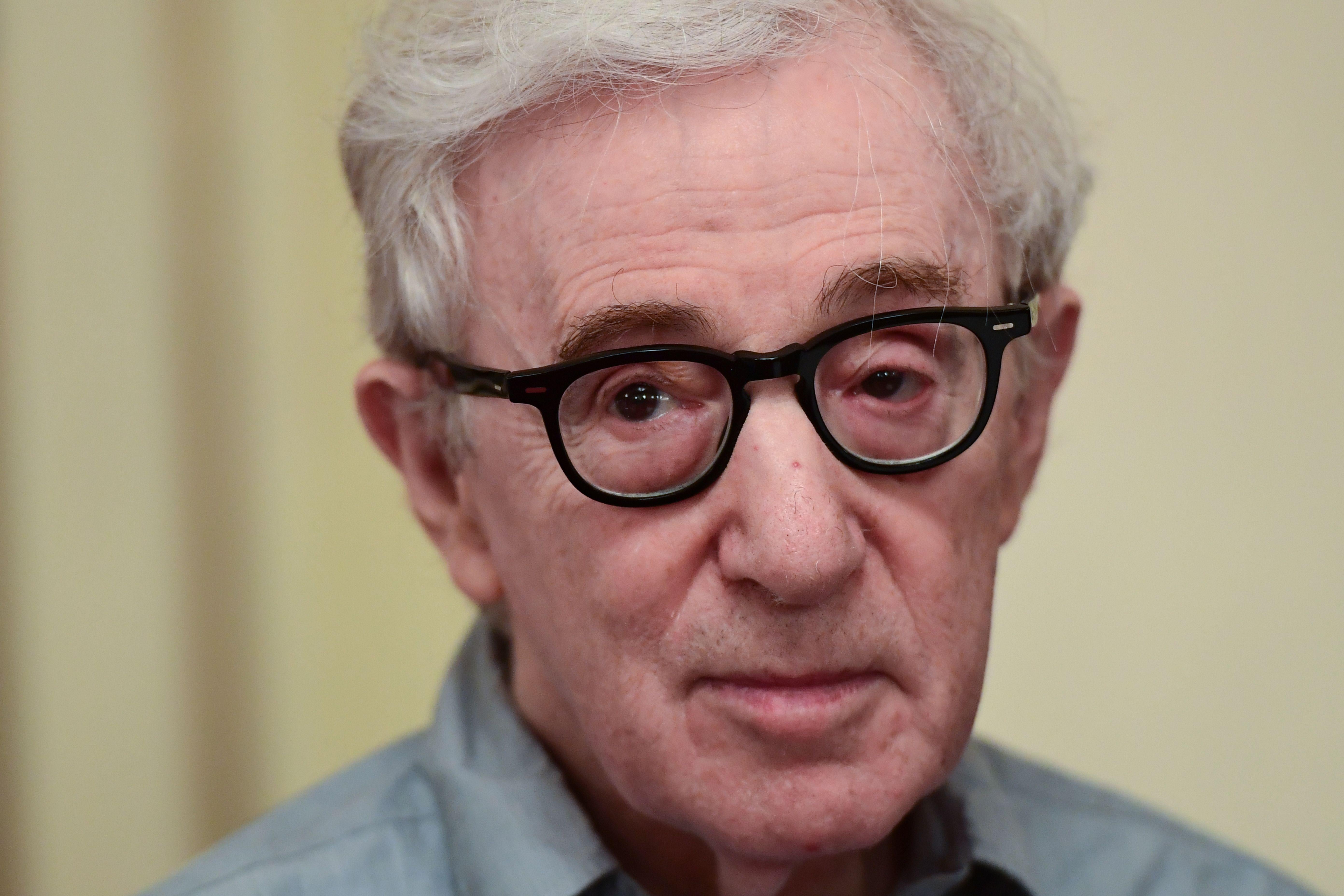 A closeup of Woody Allen.