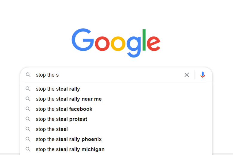 Google autocompletes 