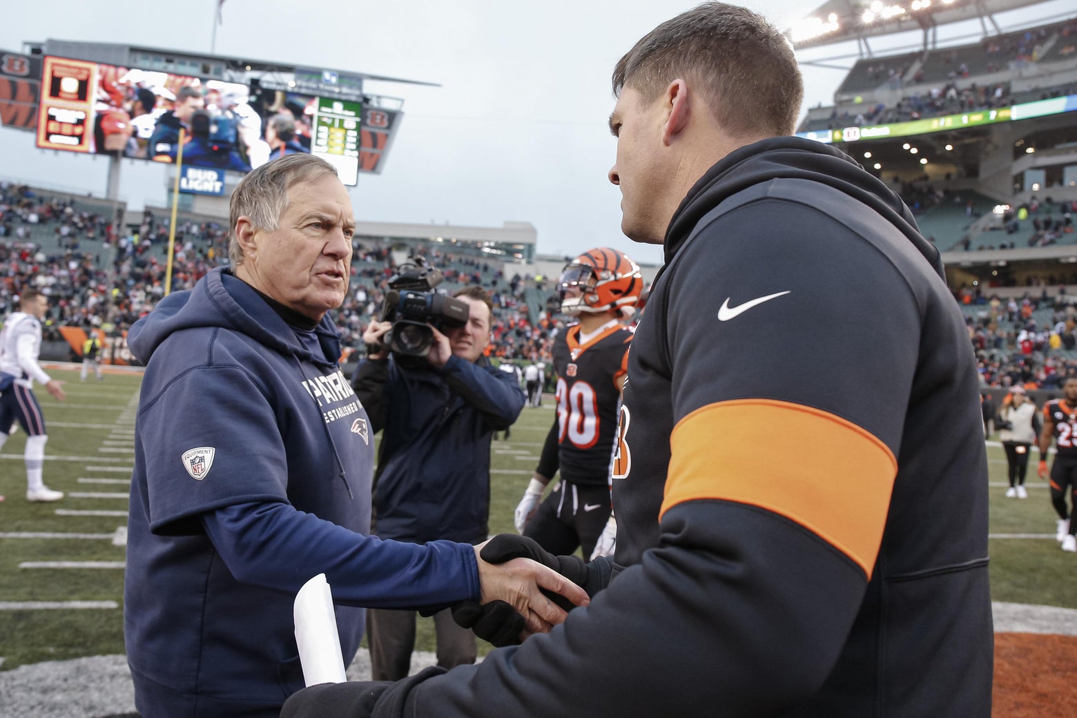 patriots filming bengals