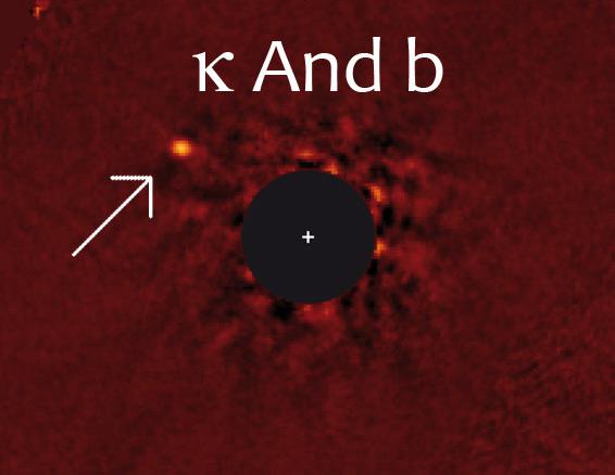 Exoplanet Kappa Andromeda b, one of the very few planets directly seen in a picture.