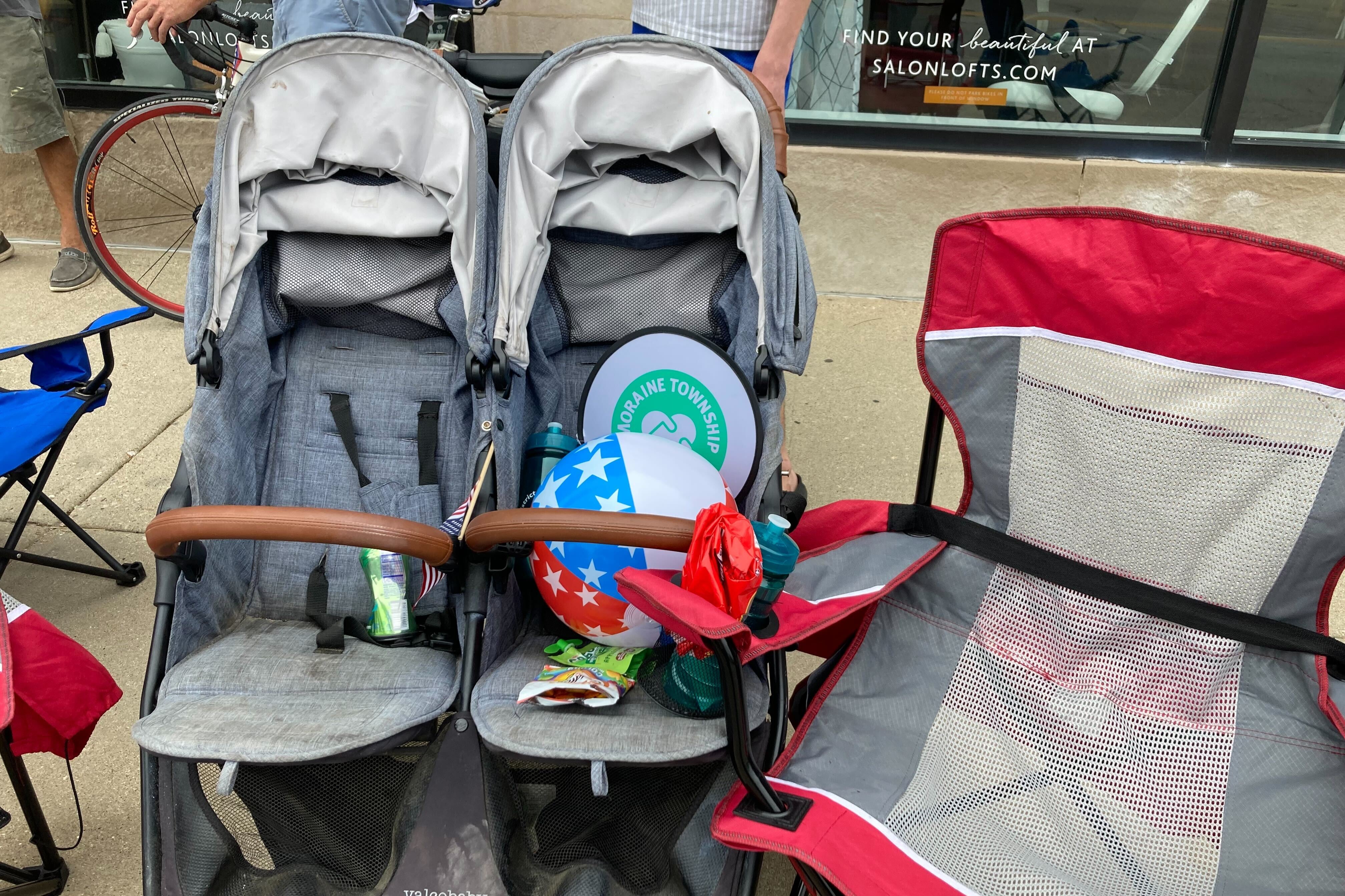 More abandoned strollers.