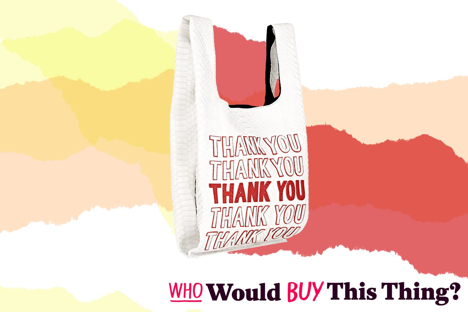 Who would buy a python thank you tote bag?