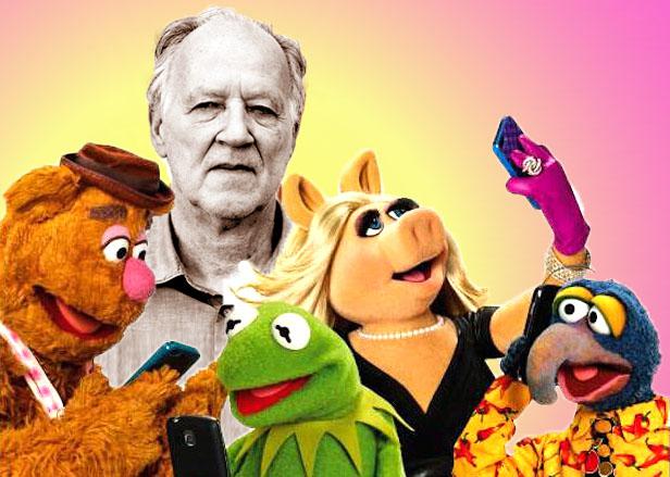 Director Werner Herzog and the Muppets.