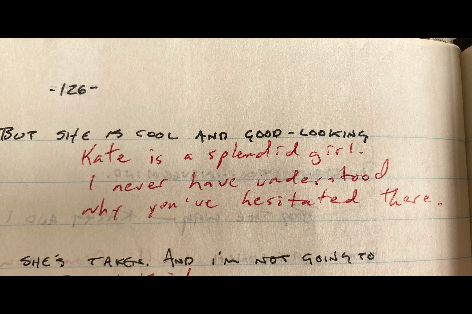 The entry in which Bailey says that "Kate is a splendid girl."