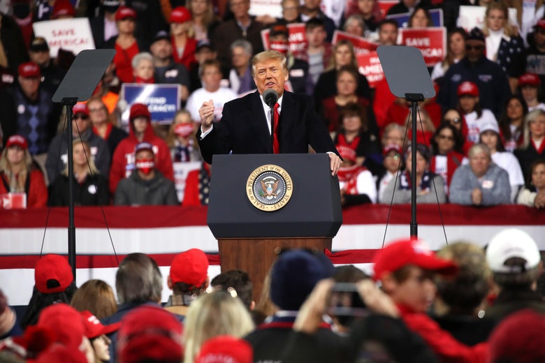 Trump Struggles With Defeat in His First Postelection Rally Trump Struggles With Defeat in His First Postelection Rally