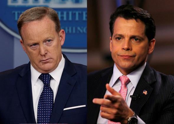 Anthony Scaramucci and White House Press Secretary Sean Spicer