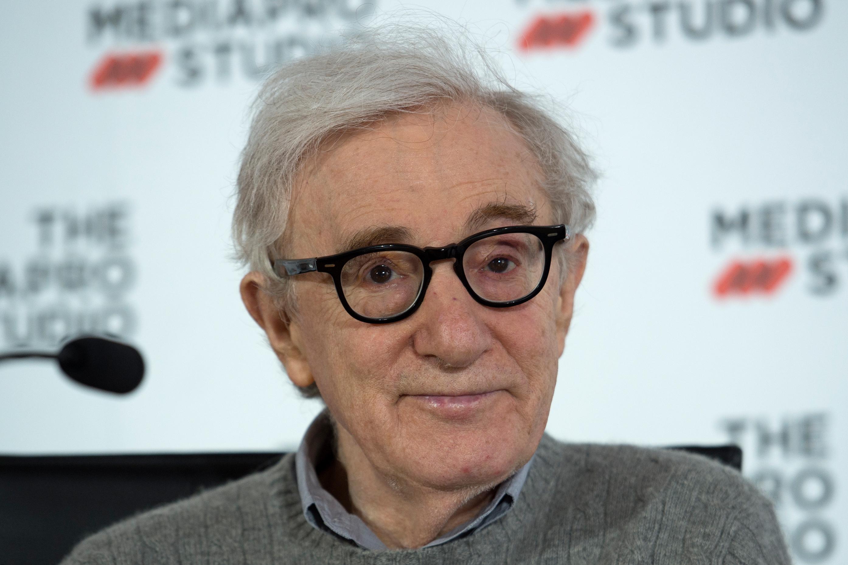 US director Woody Allen holds a press conference in the northern Spanish Basque city of San Sebastian.