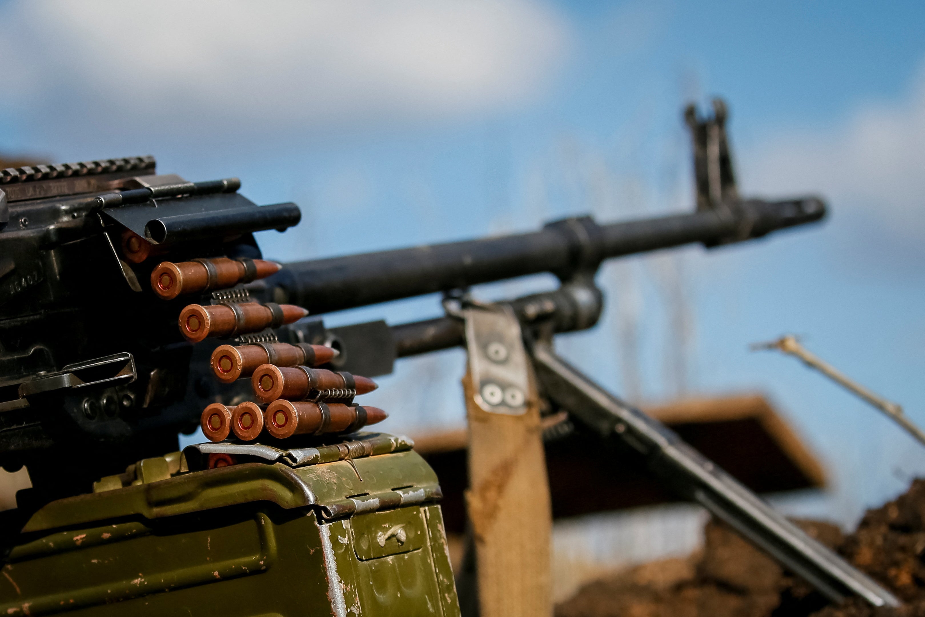 A machine gun in Ukraine